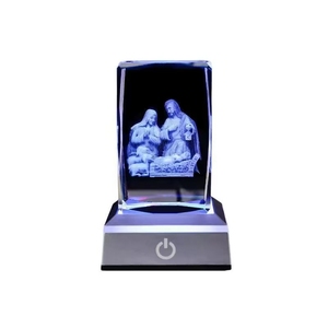 Superventas 3D cristal Ángel <span class=keywords><strong>noche</strong></span> luz Navidad decoración escritorio láser cubo con pilas para sala <span class=keywords><strong>de</strong></span> estar - Product Image 5