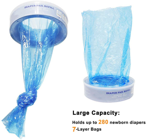 Recharges d'usine pour <span class=keywords><strong>poubelle</strong></span> à couches en plastique 7 couches, sacs de <span class=keywords><strong>recharge</strong></span> pour Nappies Genie, Tommee, <span class=keywords><strong>Angelcare</strong></span>, sacs de <span class=keywords><strong>recharge</strong></span> pour seau à couches, recharges pour poubelles - Product Image 6