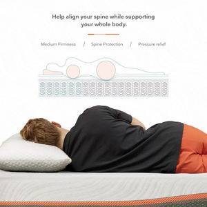 Массажный матрас высокой плотности в коробке двойной свернутый размер Queen Size Visco пены памяти мягкая кровать односпальный двойной матрас - Product Image 5