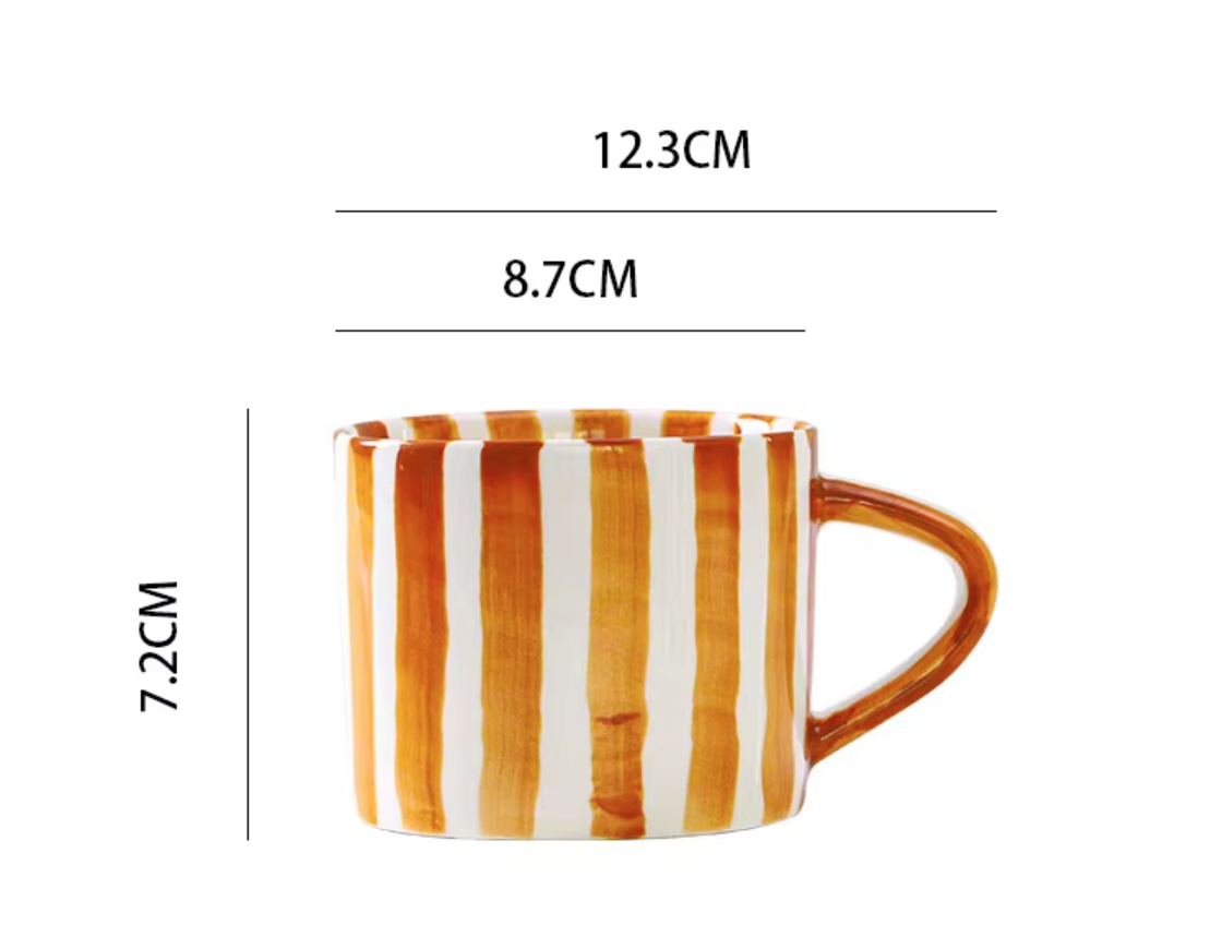 Caramel striped cup