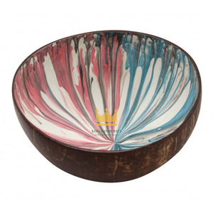 Bol en coquille de noix de coco laqué personnalisé, écologique, artisanat en bois du Vietnam, sans danger pour les aliments, léger, durable, style classique, usage domestique - Product Image 5