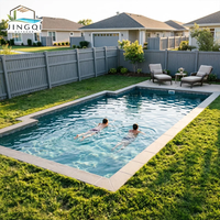 Piscine modulaire en fibre de verre de luxe pour l'hôtellerie, grande taille, pour l'extérieur, pour les adultes, pour les vacances, pour la cour, pour l'hôtellerie, pour usage privé
