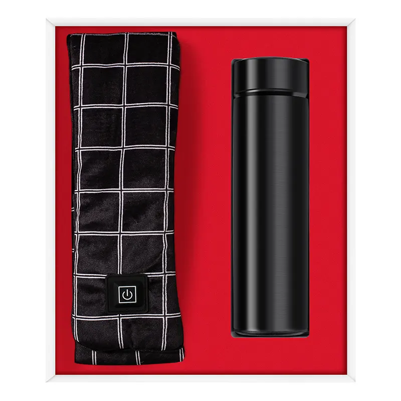 Ensemble d'écharpe chauffante pour homme, tasse Thermos avec affichage de la température, cadeau de saint-valentin, offre spéciale,