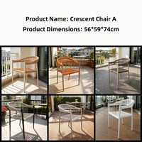 Chaises en aluminium nordiques, meubles de jardin en rotin, chaise empilable, mobilier commercial, utilisation imperméable pour patio et balcon