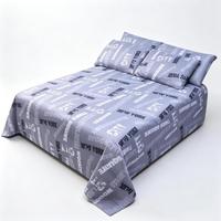 Offre Spéciale – Parure de Lit Portable Queen Size en Polyester Bleu 500TC Personnalisable – Motifs Dessin Animé/À Rayures/Végétaux – Style Américain – Vente en Gros
