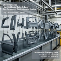 Revêtement électrophoretique bicomposant cathodique gris SH-450S pour pièces automobiles complexes