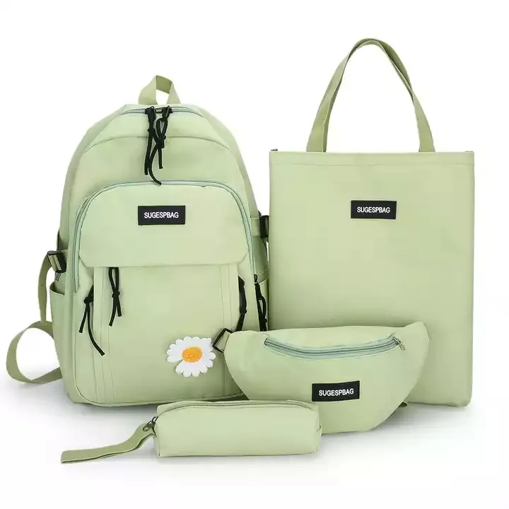 New design school bag fashion 4 pcs per set girls bags school backpacks set for teens
