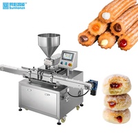 Machine de remplissage semi-automatique de boulangerie pour pain beignets Churros Croissants bouffée avec décoration de fruits au lait haute productivité nouveau