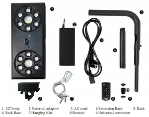 CTLite our W قابل للبرمجة 6 قنوات IP65 طيف كامل منخفض الضوضاء مؤقت ضوء الشعاب المرجانية لحوض السمك في المياه المالحة - Product Image 3