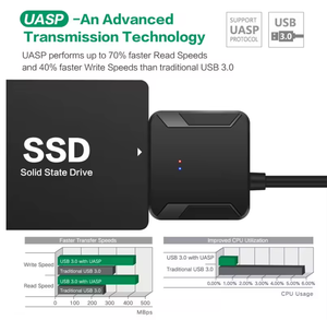 <span class=keywords><strong>Adaptador</strong></span> de Disco Duro USB 3.0 <span class=keywords><strong>a</strong></span> <span class=keywords><strong>SATA</strong></span> de 15 Pines, 3.5 Pulgadas, Negro, con Cable <span class=keywords><strong>SATA</strong></span> para HDD/SSD y Fuente de Alimentación - Product Image 5