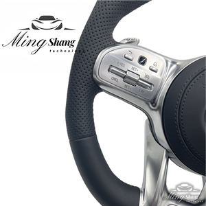 Housse de volant en daim compatible avec <span class=keywords><strong>Mercedes</strong></span> Benz Is 550 SL Class C 300 GLK <span class=keywords><strong>350</strong></span> SE Alcantara Leather Sport - Product Image 5