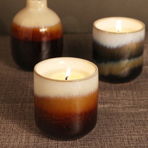 RAINCOAST Offre Spéciale Personnalisé Dégradé Polychromes <span class=keywords><strong>Marbre</strong></span> Rond Pot En Céramique de Bougie - Product Image 3
