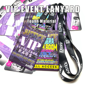 Bán Buôn Khuyến Mại Truy Cập Vượt Qua Dây Buộc Tùy Chỉnh PVC Triển Lãm Sự Kiện Vip Dây Buộc Với ID Huy Hiệu Thẻ Chủ - Product Image 2