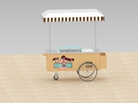 Mini chariot électrique Mobile chariot de nourriture de petit déjeuner de crème glacée chariot de hot-dog moderne chariot à gaufres à bulles à vendre