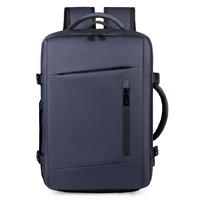Nueva Mochila Expandible para Viajes con Compartimento para Computadora Portátil, Mochila Impermeable para Negocios, Personalizable con Logotipo y USB
