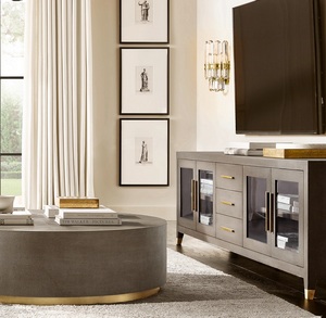 Tables <span class=keywords><strong>console</strong></span> de salon moderne et luxueux <span class=keywords><strong>en</strong></span> métal Table <span class=keywords><strong>console</strong></span> à 3 tiroirs avec rangement - Product Image 2