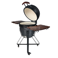 Barbecue en céramique de style Kamado OEM 24'' XXL, four extérieur professionnel en acier inoxydable