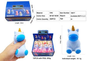 Balles anti-stress squishy pour enfants et adultes, balles anti-stress sensorielles de <span class=keywords><strong>licorne</strong></span> assise, jouets à presser, balle anti-stress extensible <span class=keywords><strong>Fidget</strong></span> - Product Image 3