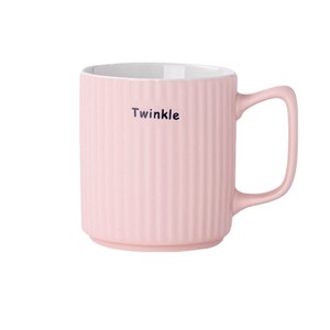 Mug en céramique rayé minimaliste 370 ml, impression sérigraphique, pour la maison et le bureau - Product Image 3