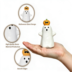 Linda Figura de Calabaza Fantasma de Halloween, Estatua de Resina, Decoraciones para Interiores, Decoración para el Hogar y el Dormitorio, Duradera y Resistente a la Decoloración, para Fiestas - Product Image 4