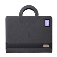 Organisateur de bureau multifonctionnel avec chargeur sans fil, porte-documents A4, support pour tablette, emplacements pour carnet et cartes