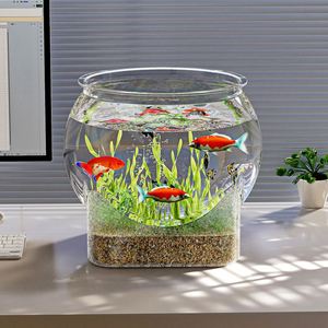 Aquarium en plastique transparent de haute qualité, petit modèle 22L, durable, design élégant et moderne pour salon, chambre à coucher, hydroponie - Product Image 4