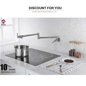 <span class=keywords><strong>Aida</strong></span> Grifo de cocina de cobre sin plomo Dos manijas Montaje en pared Pot Filler - Product Image 2