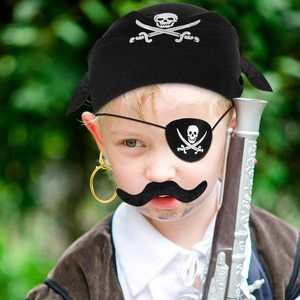 Le feste <span class=keywords><strong>pirata</strong></span> confezionano teschi colorati in feltro per gli occhi dei pirati per bambini e adulti in Costume festa di Halloween Festival - Product Image 4
