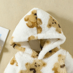 Nouveauté 2023 Sweat à capuche imperméable à motif de dessin animé chaud en fausse fourrure pour bébés garçons et filles en <span class=keywords><strong>hiver</strong></span> - Product Image 4