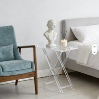 Table console pliante en acrylique transparent, design moderne, légère et portable, pour salon – Meilleure vente
