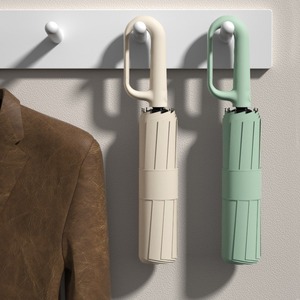 LM-L voll automatischer Business-Regenschirm Dreifach wind dicht Regenschutz Design Hakens ch laufe Schnalle Modern Style Geschenk Regenschirm 10 Rippen - Product Image 2