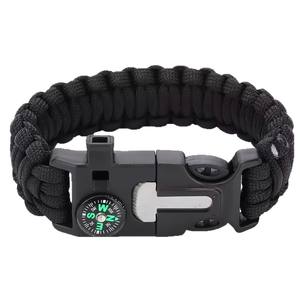 Braccialetto di Sopravvivenza 5-in-1 in Paracord con Bussola, Acciarino, Fischietto e Puntatore per Emergenze all'Aperto - Product Image 2