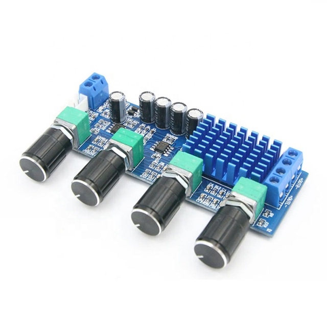2 Channel DC 12-24V XH-M577 TPA3116D2 Amplifier Board Audio High Power Tone Op Amps Stereo 2x 80W Digital Amplifier Board