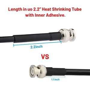 Câble coaxial RG58 avec prise droite BNC, 3 pieds, alimentation, gaine en PVC LSZH, conducteur en cuivre pur pour SDI, GPS, radio amateur, vidéosurveillance, sécurité vidéo - Product Image 2