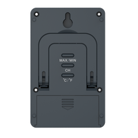 Thermomètre sans fil avec écran LCD, enregistreur de température, ABS, indice de protection IP65, température intérieure/extérieure, icône de tendance de la température, 1 an