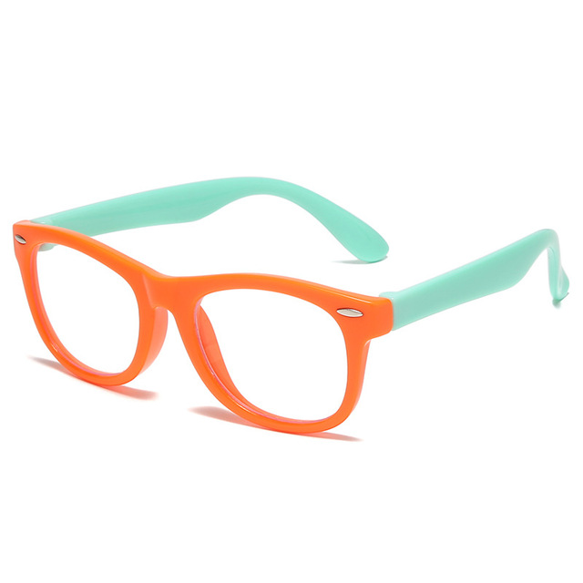 2020 Flexible Cute Safety Silicone Kids Colorful Anti Blue Light Blocking Gaming Computer Glasses