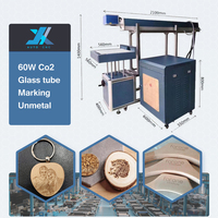 Nouvelle machine de marquage laser CO2 à tête Galvo 30W avec tube métallique RF JX et support IA, portable pour le bois, les cadeaux, le cuir, le jean, le plastique, les fruits