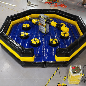 Castello gonfiabile interattivo commerciale per il gioco Multiplayer divertente Wipeout & Meltdown Jumpers - Product Image 1
