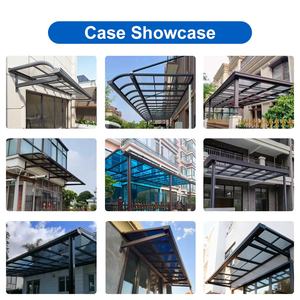 Роскошный изготовленный на заказ каркас из алюминиевого сплава поликарбоната пульт дистанционного управления Выдвижной навес передней двери для балкона - Product Image 3