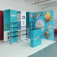 Stand d'exposition modulaire en tissu tendu avec système de fixation rapide sans outil en tube d'aluminium 10x10 pieds pour salon professionnel