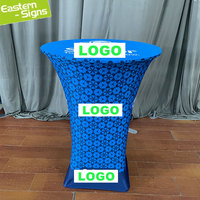 Table de promotion portable de style moderne, comptoir de présentation pliable avec tissu de tension et matériau en aluminium