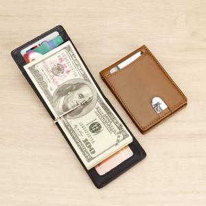 High Quality Men's Luxury Business Wallet RFID Blocking Short Leather <b>Purse</b> with Open Closure - Product Image 4