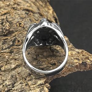 <b>Men's</b> <b>Titanium</b> Steel <b>Ring</b> With Angel Wings And Sword Design Hip Hop Style Fashion Jewelry Gift For <b>Men</b> - Product Image 2