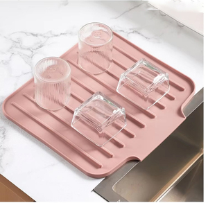 Tappetino Rettangolare Antiscivolo in Silicone con <span class=keywords><strong>Pendenza</strong></span> di Drenaggio; Sottopiatto Minimalista per Asciugatura Piatti e Ciotole per <span class=keywords><strong>Lavello</strong></span> da <span class=keywords><strong>Cucina</strong></span> - Product Image 5