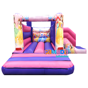 Pequeños castillos hinchables inflables con tobogán para niños Jumping Bouncer House Combo con payasos - Product Image 3