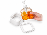 Flacon pompe carré vide en PET 300ml/500ml, rechargeable, personnalisable avec impression, emballage cosmétique pour savon liquide, shampoing, gel hydroalcoolique