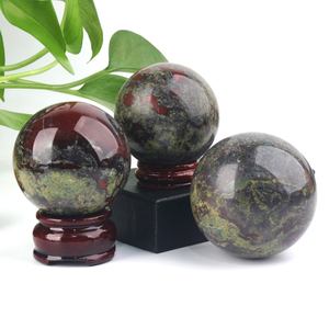 Vente en gros de sphères de cristal Feng Shui pour la guérison, sphère de pierre de sang de dragon pour la méditation - Product Image 1