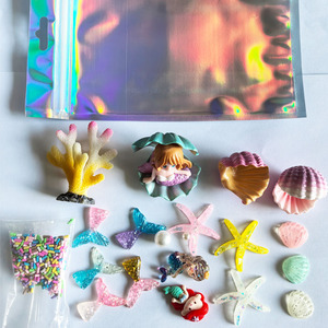 Jouets de sable pour enfants en forme de coquille de sirène kawaii, petite miniature 3D en forme de corail, vente en gros, kit de pâte à modeler, bombe de bain, décoration de poupée - Product Image 5