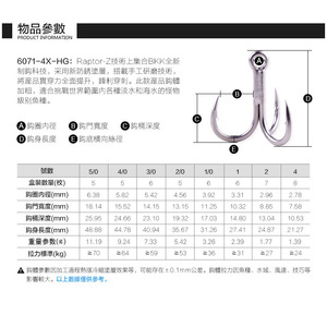 Hameçon de pêche en eau salée à trois pointes Raptor-Z, taille 3/0, ultra antirouille, super résistant pour utilisation en mer - Product Image 3