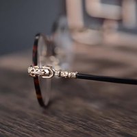 Lunettes de vue rondes en titane et acétate COES, lunettes de haute qualité pour homme et femme